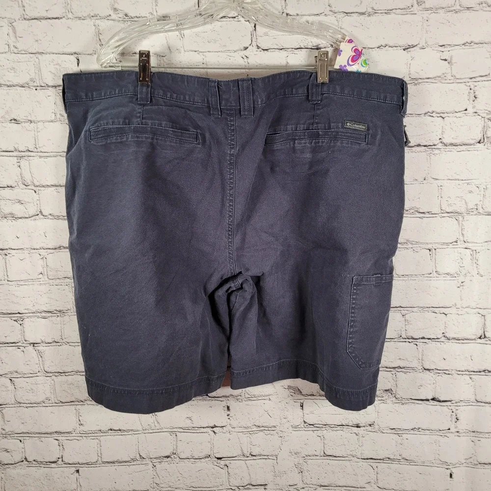 Columbia Utility Shorts Mens 44 Navy Blue Excellent‎ Cotton Stretch AM0184